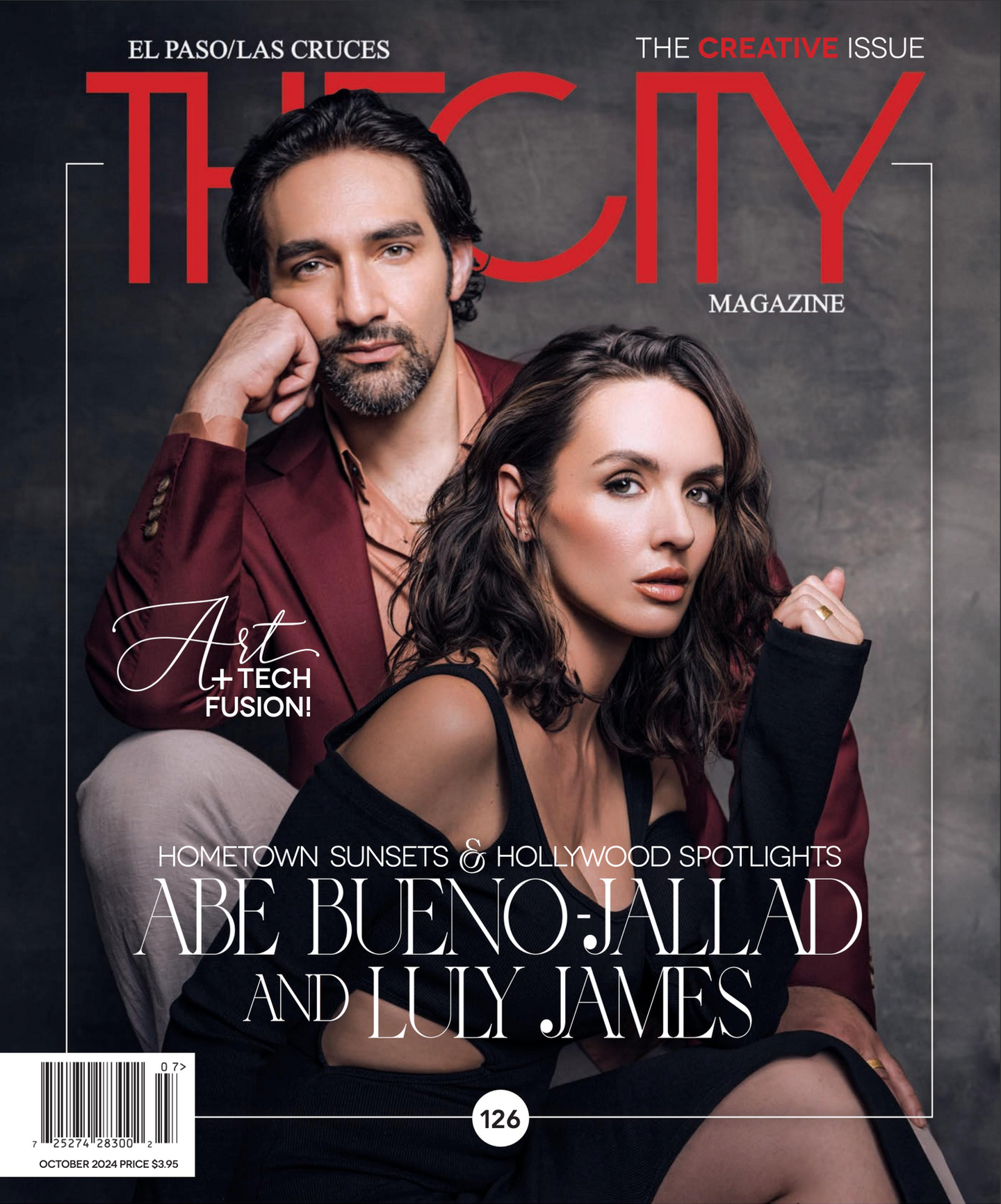 Magazine cover portrait of Abe Bueno and Luly Hames by Jordan Licon