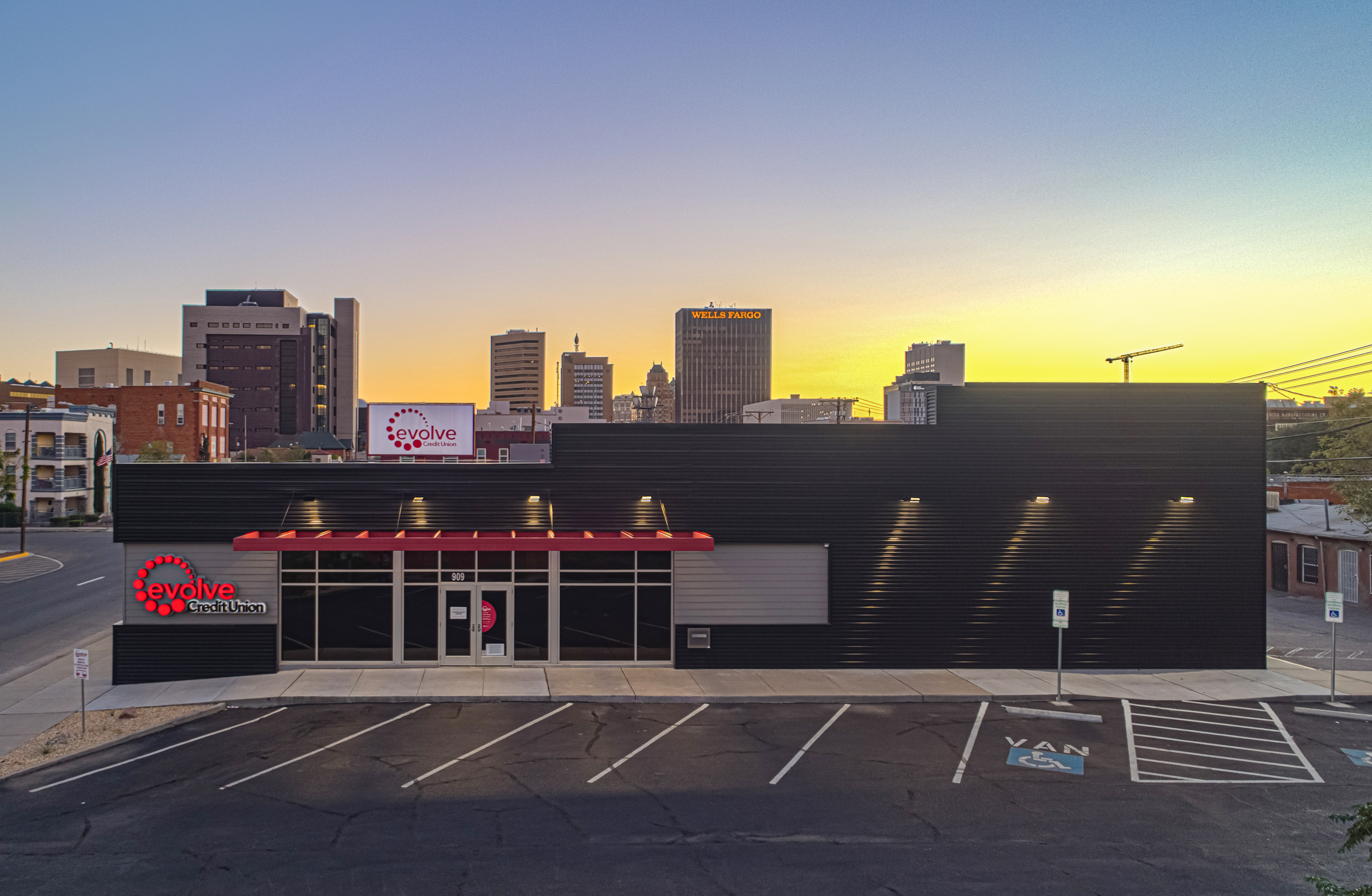 Evolve Credit Union aerial architectural photography image 2 by Jordan Licon