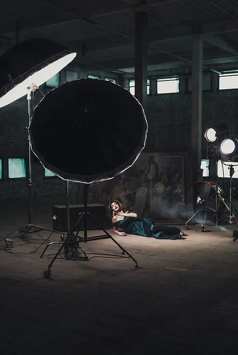 Pageantry editorial portrait with full studio lighting setup by Jordan Licon