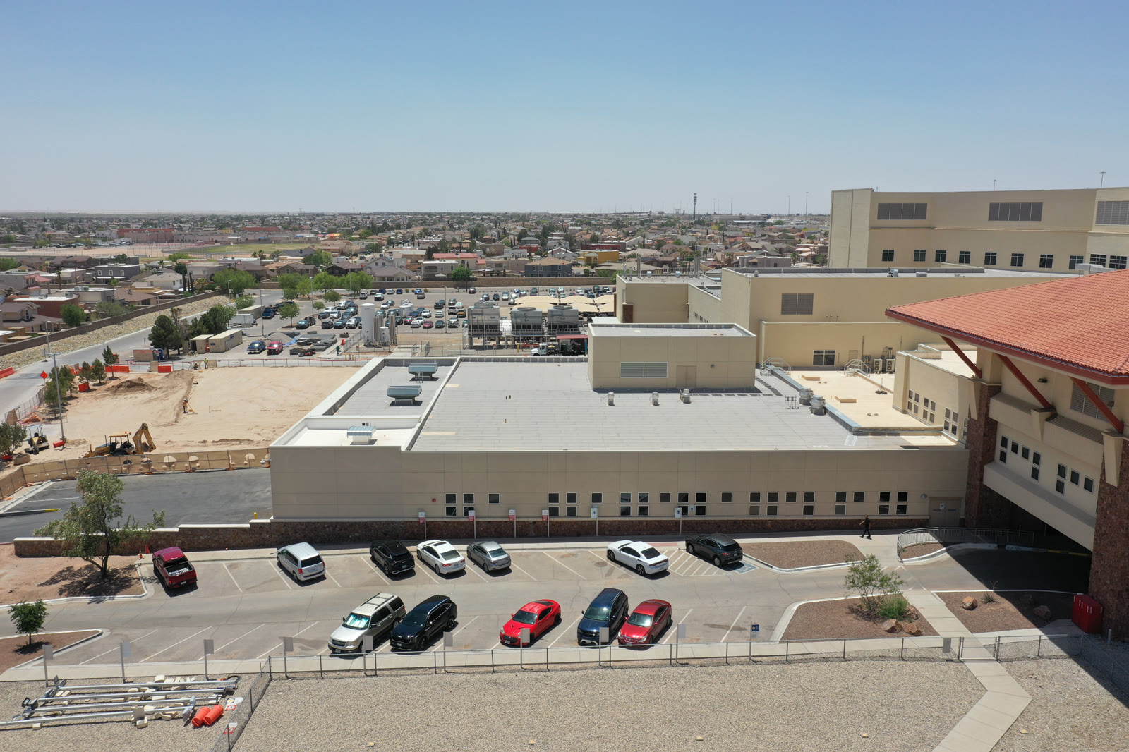 Aerial medical campus photograph by Jordan Licon