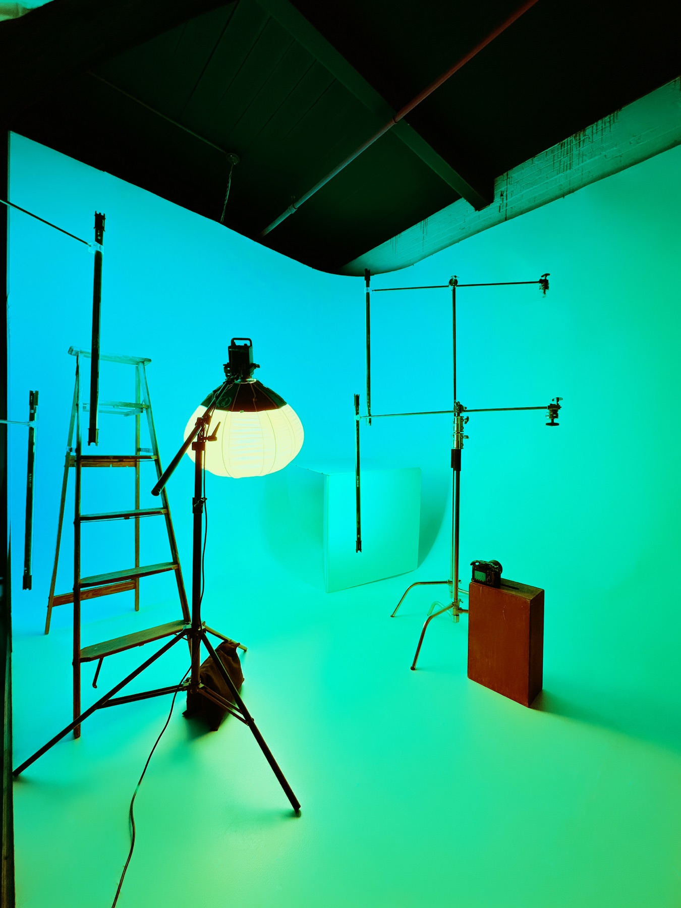 Railyard Studio lighting setup for controlled portrait production